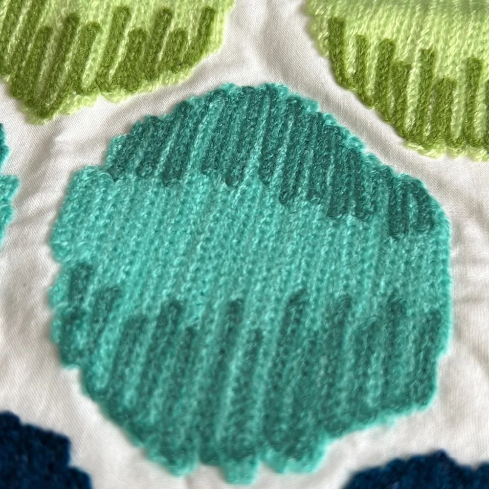 Gorgeous cushion cover modern design blue teal and green colors New no tag